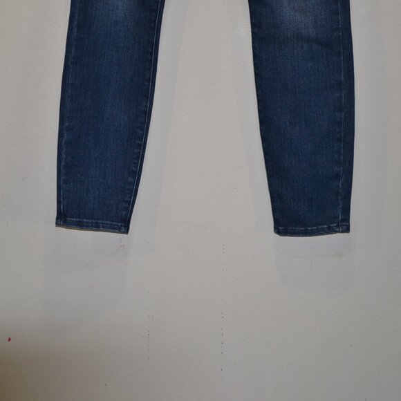 Pistola Womens 27 Blue Denim Straight Leg 5 Pocket Skinny Ankle Relaxed Jeans - Picture 2 of 9